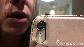 Teen girl's solo shower session turns into fetish play