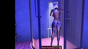 Erotic shower scene for women