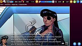 Black comic book-themed hentai with bukkake and creampie