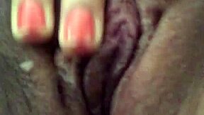 Young girl explores her wet vagina with a toy