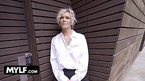 Frankie, a grateful British MILF, drops her panties and indulges in self-pleasure in a hotel setting, taking credit cards as payment