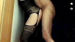 Doggystyle pounding against the wall with a European babe