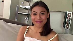 Latina babes take on a big dick in hardcore doggystyle and facial action