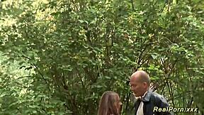 Voluptuous MILF engages in outdoor encounter