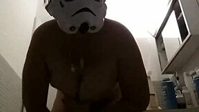 Danyza's homemade anal play as a stormtrooper