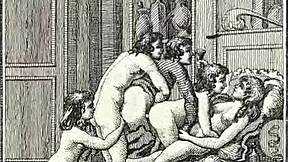 Group sex with two girls and a big cock