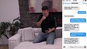 Domme Audrey Madison's foot worship and licking slave