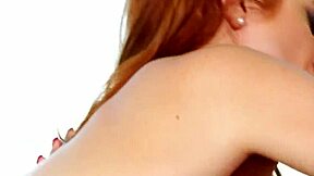 First-time anal experience for a redheaded lesbian in heels