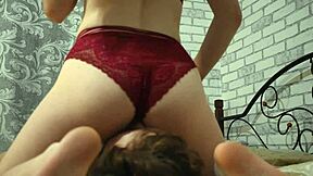 Russian femdom dominates with facesitting