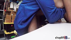 Teen caught on hidden camera stealing a leash and getting punished by the cop