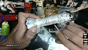 Mommy and teen collaborate on a hardcore anal art project with a dildo
