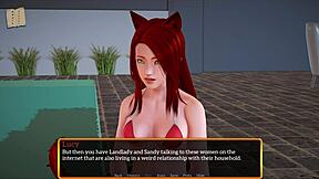 Gameplay walkthrough of visual novel My new stepfamily 585