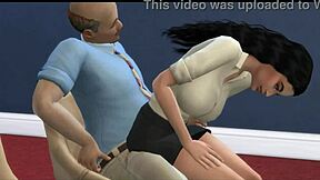 my boss fucks his big-titted secretary hard in wild 3d action