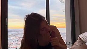 POV video of girlfriend's first-time blowjob