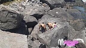 Gay men indulge in outdoor anal sex on Brazilian riverbank