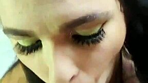 Amateur wife gives a blowjob to her husband