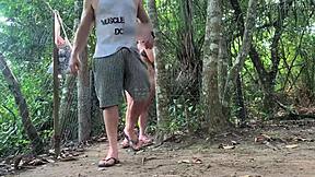 Crossdressing wife gets fucked on the beach in public