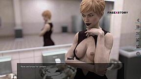 Alex's intense threesome with Nora in a mobile game