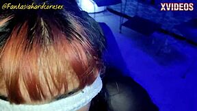 Voluptuous fantasy porn star asks to blindfold her while giving a deepthroat blowjob