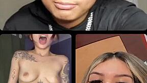 Rich lesbians indulge in solo pleasure on Instagram live