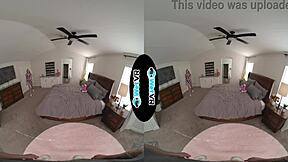 Sorority girl with small tits enjoys VR sex with boyfriend