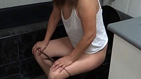 A collection of piss scenes featuring a stunning stepmom before and after intimate encounters