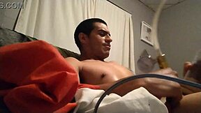 Amateur guy tries homemade penis pump for the first time