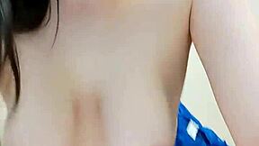 Russian girl indulges in solo pleasure and moans