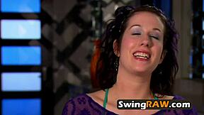 A steamy pool session with adventurous couples and mature participants
