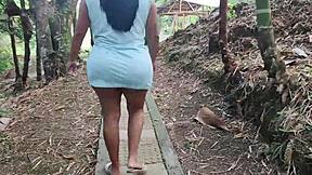 Outdoor exhibition of big booty and ass