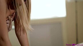 Young blonde teen gets fucked and covered in cum