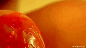 Eveline e's sensual solo wax play and tit display