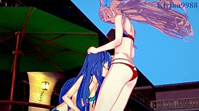Tsubasa Kazanari and Maria Cadenza's steamy futanari encounter in Symphogear Hentai
