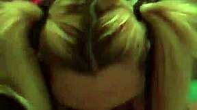 Amateur teacher gives a blowjob in the library