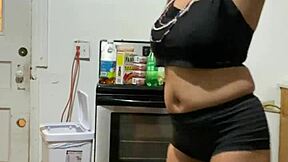 Mature Caribbean beauty Anna Maria's workout apparel in part 2