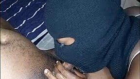 Sucking on this black cock for pleasure