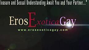 Gay couple performs a traditional ceremony with sensual massage and handjob