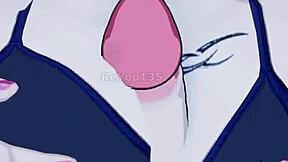 Voluptuous anime babe gets hired in a mature 3D game