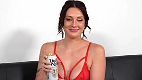 Voluptuous brunette teen Charlotte Sins enjoys intense penetration in her lovely pussy