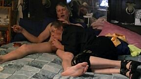 Ginger B's quick encounter with cheap handcuffs and muffing in silence