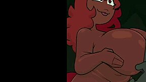 Furry zoologist indulges in solo play with busty character
