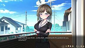 Ghost marriage matchmaking VN hentai game: Luna's sensual blowjob scene