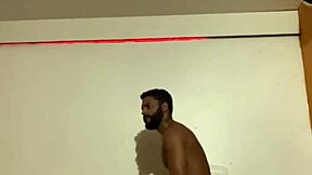 Two amateur men take a break from work to engage in bareback anal sex