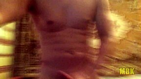 Solo pleasure: White-skinned young man with uncut big cock teases in part one