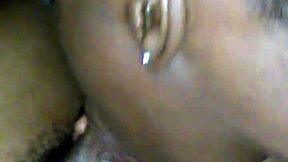 Young black girl sucks cock in old and slutty video