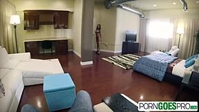 Amateur to professional: Sara Luvv gets disciplined by a well-endowed man with a big ass