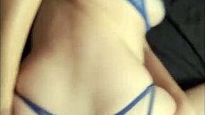 Young 18-year-old enjoys getting her ass pounded and filled with cum