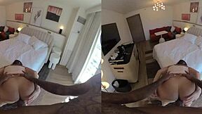 Rio Blaze, a passionate spouse, enjoys Shaundam's massive ebony shaft in immersive 3D virtual reality