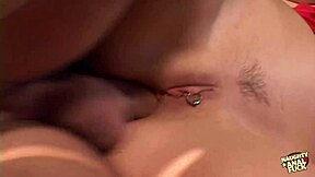 Three some on the sofa: voluptuous brunette and redhead in intense threesome
