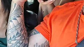 A steamy car ride turns into a wild encounter in his father's study
